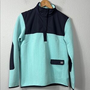 Helly Hansen Mint and Black Pullover Fleece Jacket